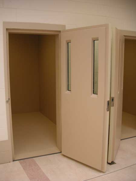 Juvenile Detention Center Door with Gold Medal Safety Padding